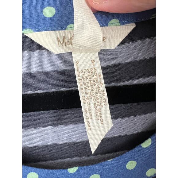 Matilda Jane Lets Get Lost Tunic XS Polka Dot Striped Roll Tab Scoop Neck Casual - Picture 3 of 7